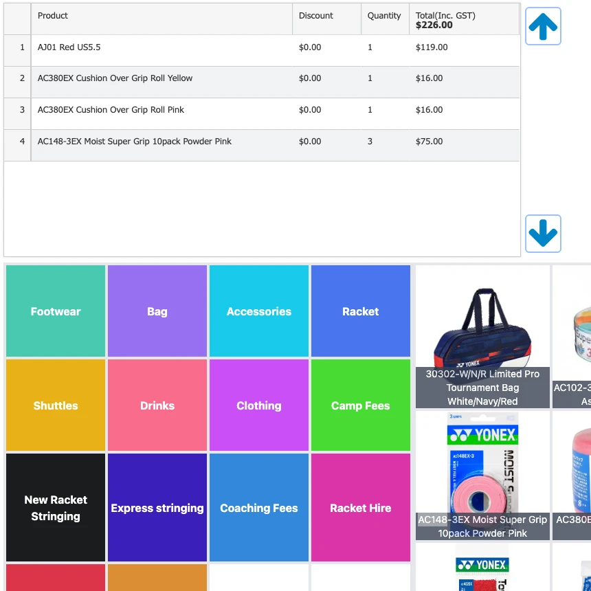 POS_L A limited picture of the left side of Venue Pro's Point of Sales System interface.